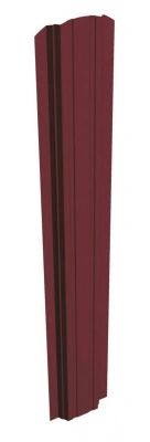 Евроштакетник П-образный фигурный, односторонний, винно-красный (RAL 3005),109х2000 мм