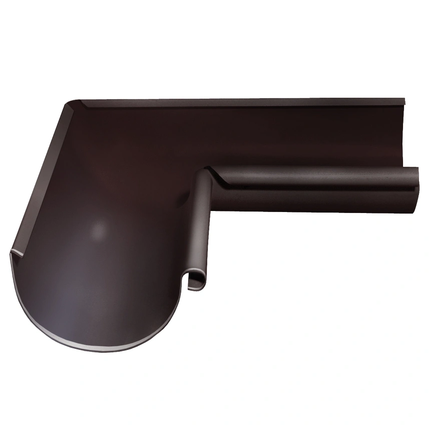 Угловой жёлоб внутренний 90°, Ф-125, RAL-8017 РЕ двусторонний купить в отделе Водосточные системы магазина Экономстрой