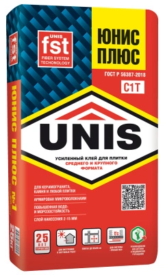 Клей плиточный Unis Плюс, 25 кг купить в отделе магазина Экономстрой