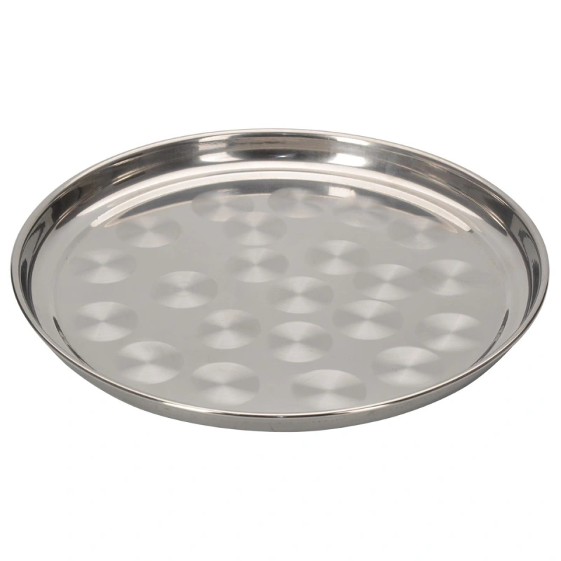 Поднос нержавеющая сталь, круглый, 40 см, 5400-01 купить в отделе Подносы, подставки магазина Экономстрой