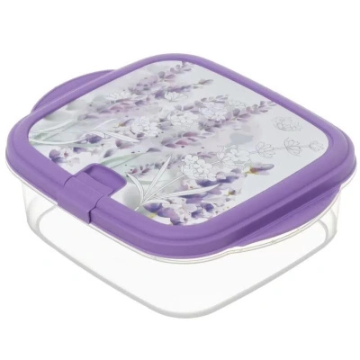 Контейнер пищевой пластик, прямоугольный, Полимербыт Lavender, 0,9 л, 18,6х15х6 см купить в отделе магазина Экономстрой