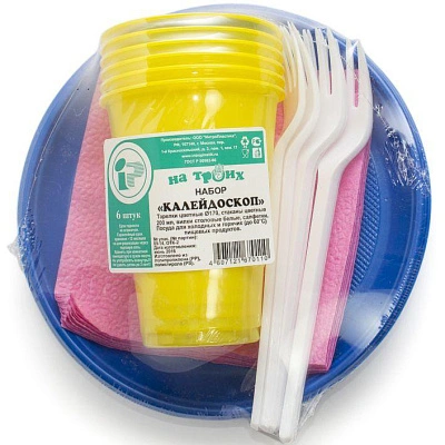 Набор одноразовой посуды на 6 персон купить в отделе магазина Экономстрой