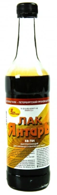 Лак ХВ-784 НОВБЫТХИМ по дереву янтарный 0,5л