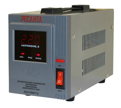 Стабилизатор напряжения однофазный Ресанта АСН 1500/1-Ц, 1,5 кВт