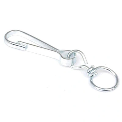 Карабин с вертлюгом Стройбат, белый цинк, 50 мм (2 шт) купить в отделе магазина Экономстрой