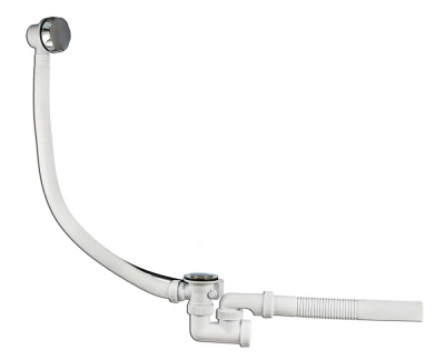Сифон Универсал для ванн, полуавтомат, с гофротрубой 40/50 мм, перелив 70 см