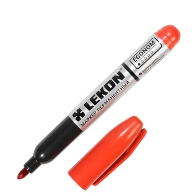 Маркер перманентный строительный для разметки Lecon Econom, красный купить в отделе магазина Экономстрой