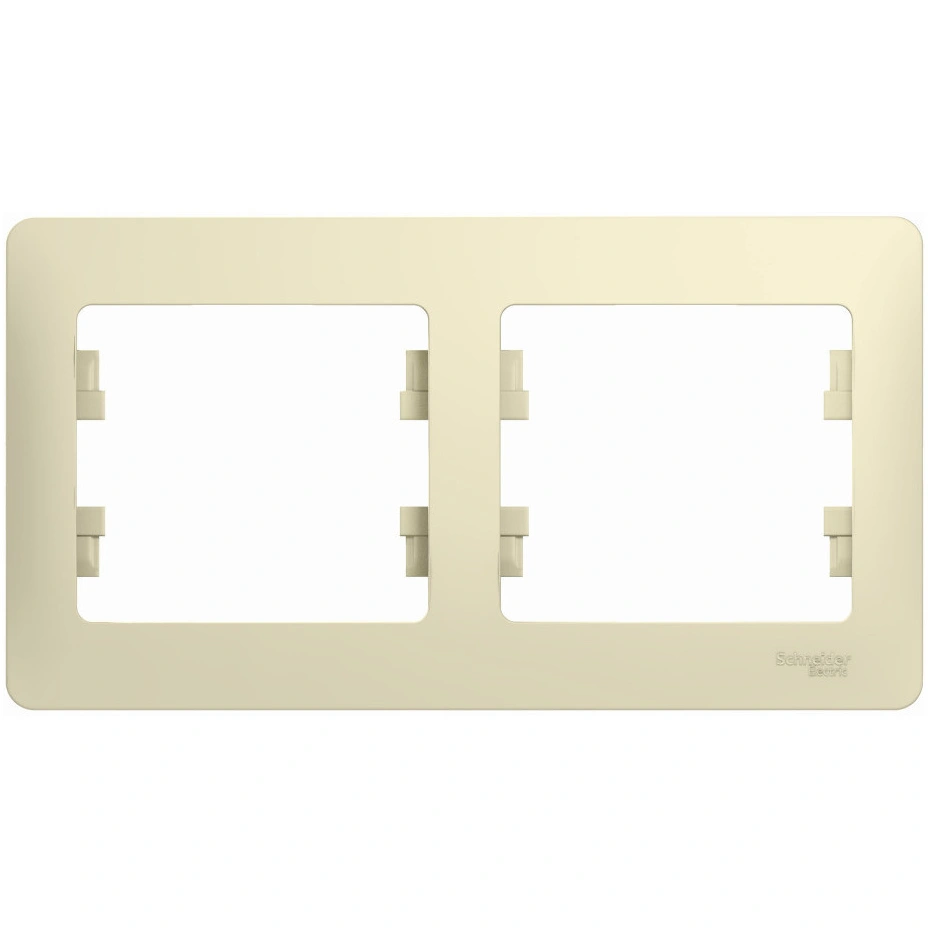 Рамка Schneider Electric, Glossa, 2 поста, бежевая купить в отделе Рамки, суппорты магазина Экономстрой