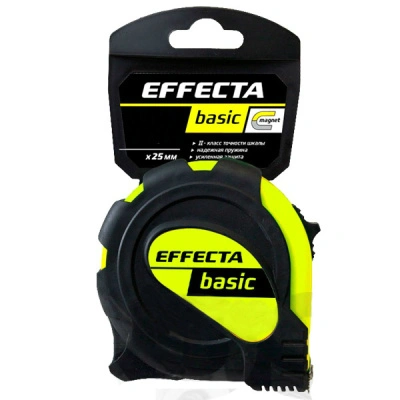 Рулетка 7,5 м х 25 мм, с магнитом EFFECTA Basic