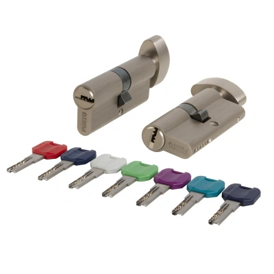 Цилиндровый механизм MaxPro7002Knob100mm(45+10+45) SN никель, 7 ключей, с вертушкой купить в отделе магазина Экономстрой