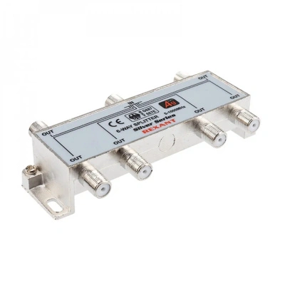 Делитель Rexant, ТВ x 6 + 7 штеккеров, F &quot;BOX&quot;, 5-1000 МГц ,Silver