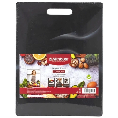 Доска разделочная Attribute, Marble Black, 36,5х27,5 см