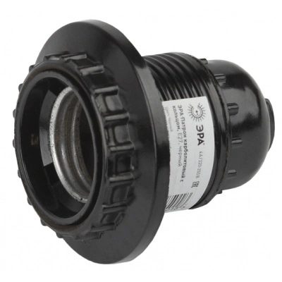 Патрон карболитовый с кольцом, Е27, черный 11-8816 купить в отделе магазина Экономстрой