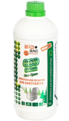 Универсальное средство для биотуалета ЭКО ГРИН, 1 л  BIOBAC купить в отделе магазина Экономстрой