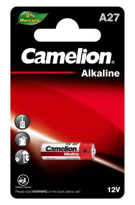 Батарейка алкалиновая Camelion LR27A-1BL Mercury Free / A27-BP1, 12V (1 шт)