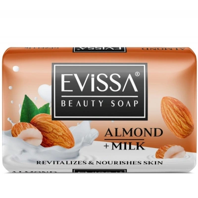 Мыло туалетное Evissa, миндальный+молоко, 125 гр
