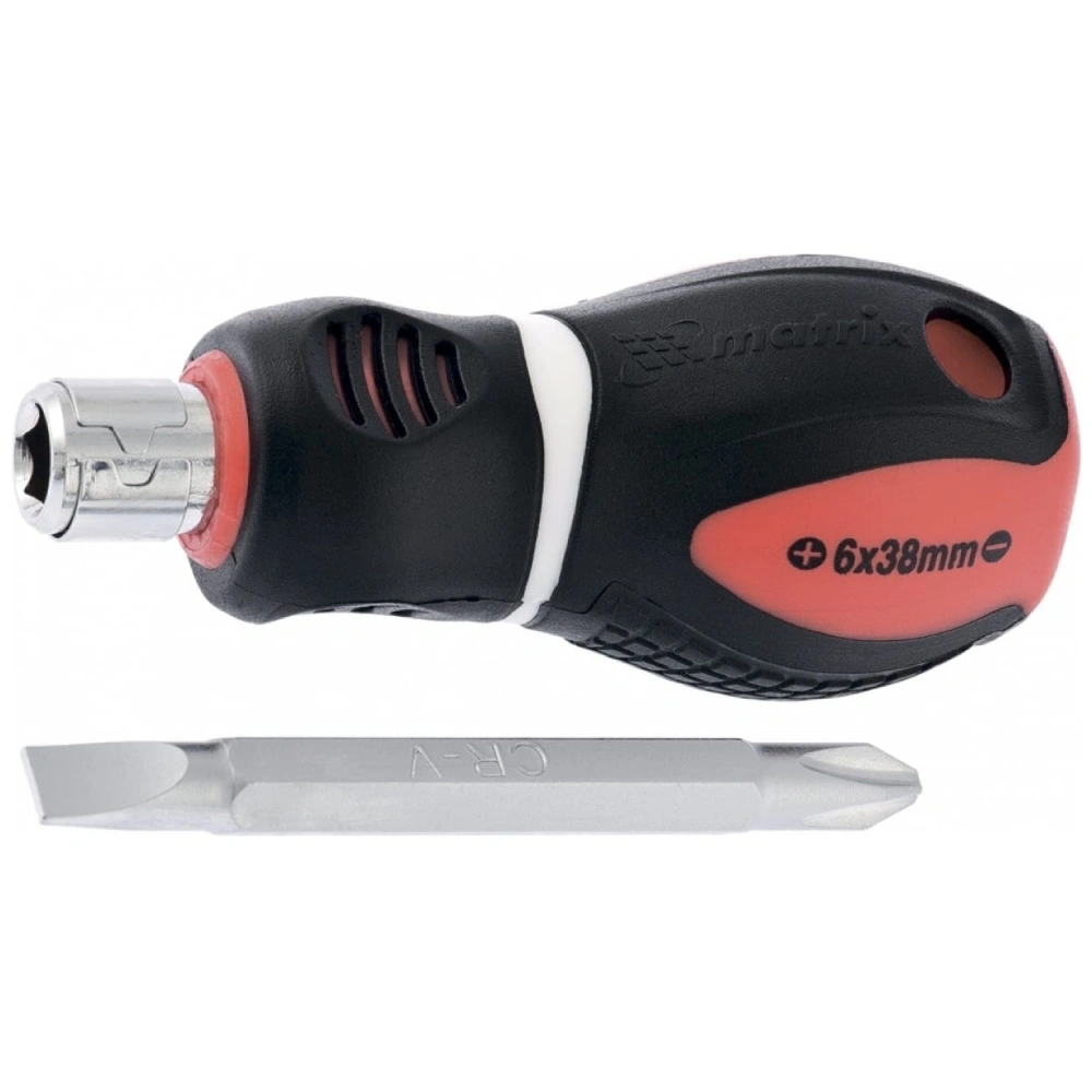 Отвертка комбинированная Matrix, с двухкомпонентной рукояткой, CrV, SL6,0 / PH2, стержень 38 мм купить в отделе Наборы отверток магазина Экономстрой