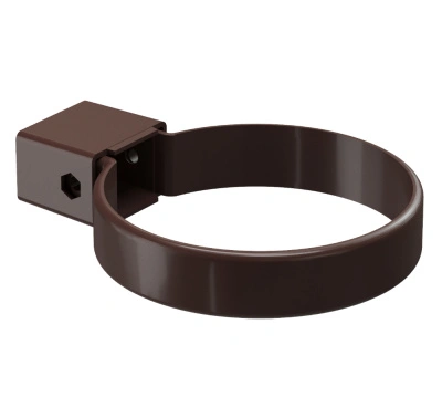 Хомут для крепления труб Docke STANDARD (Standart) пластиковый 80 мм, темно-коричневый RAL 8019