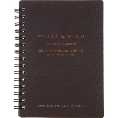 Блокнот BS, Flora, на спирали, клетка, черный, А6, 80 листов, 102х142 мм купить в отделе магазина Экономстрой