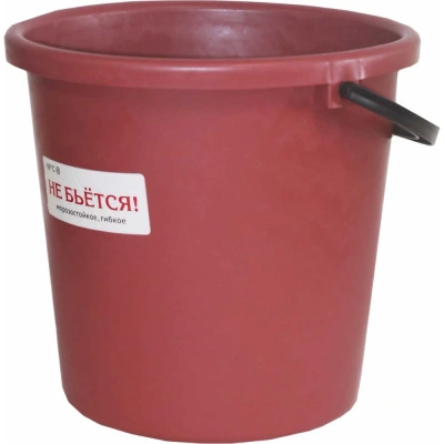 Ведро пластиковое Зима, красный, 10 л купить в отделе магазина Экономстрой