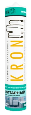 Герметик KRONbuild силиконовый санитарный прозрачный 280 мл купить в отделе магазина Экономстрой