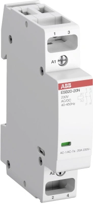Модульный контактор ABB ESB20-20N-06 (20А АС-1, 2НО) катушка 230В AC/DC