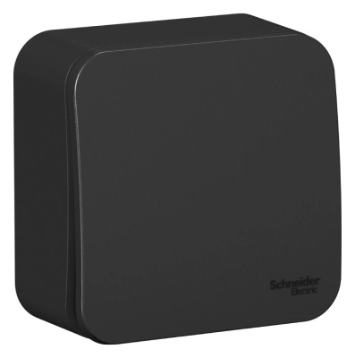 Переключатель Schneider Electric, Blanca, открытой установки, 1 клавишный, антрацит