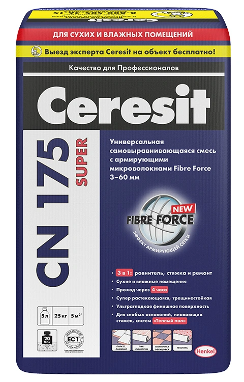 Наливной пол универсальный самовыравнивающийся Ceresit CN 175 25 кг купить в отделе Заливочные и самовыравнивающиеся смеси магазина Экономстрой