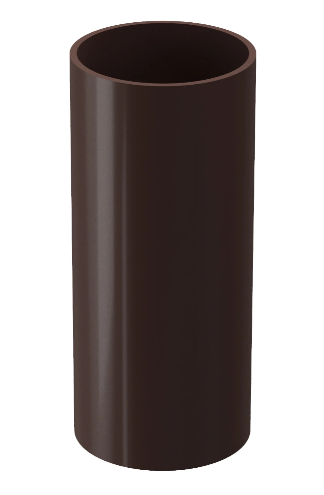 Труба водосточная пластиковая Docke STANDARD (Standart) 80 мм, 1 м, темно-коричневая RAL 8019 купить в отделе Водосточные системы магазина Экономстрой