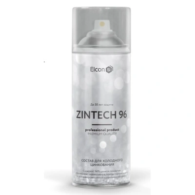 Грунт-эмаль цинконаполненная Elcon Zintech 96%, аэрозоль, 520 мл