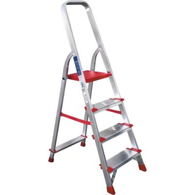 Профессиональная стремянка Новая Высота, алюминиевая, 1x4 ступеней, 130 мм купить в отделе магазина Экономстрой