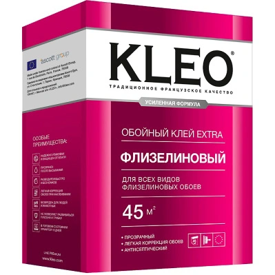 Клей для флизелиновых обоев Kleo Extra 45, 320 г купить в отделе магазина Экономстрой