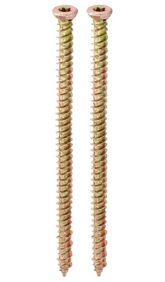 Шуруп по бетону Стройбат, желтый цинк, 7,5х132 мм (2 шт) купить в отделе магазина Экономстрой
