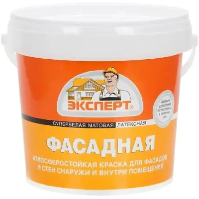 Краска фасадная супербелая Эксперт, 1,3 кг купить в отделе магазина Экономстрой