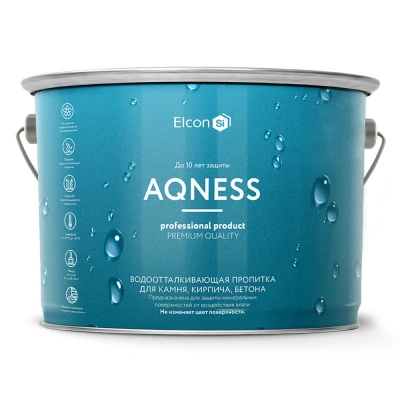 Водоотталкивающая пропитка для камня, кирпича, бетона Elcon Aqness, 9 л