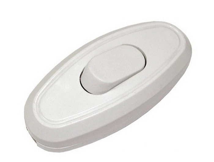 Переключатель на шнур, с белой клавишей, белый (А106) купить в отделе Шнуры магазина Экономстрой