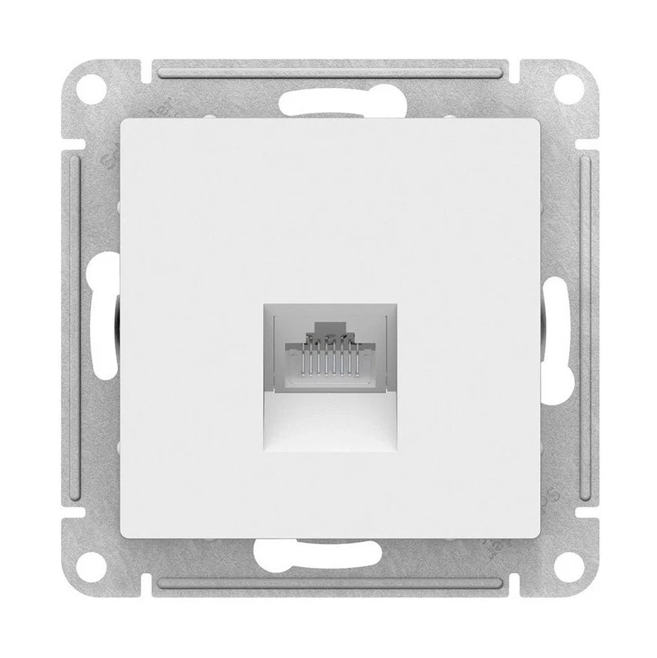 Розетка компьютерная RJ-45  белый Atlas ATN000183 купить в отделе Розетки компьютерные, телевизионные, телефонные, акустические магазина Экономстрой