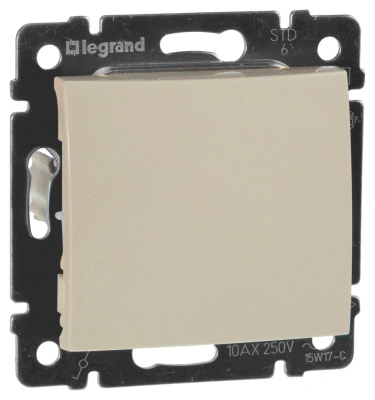 Переключатель 1 клавишный на два направления слоновая кость VALENA (индивидуальная упаковка) (695602)