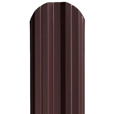 Евроштакетник М-образный фигурный, двухсторонний, шоколадно-коричневый (RAL 8017), 112х1800 мм купить в отделе магазина Экономстрой