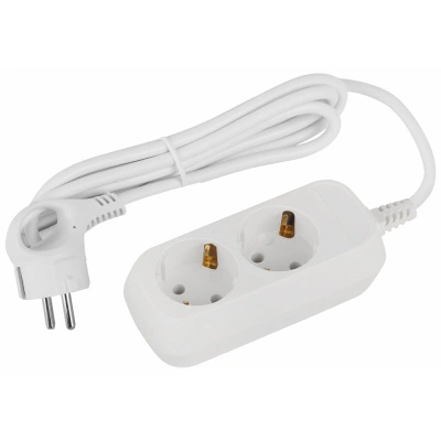 Удлинитель бытовой с заземлением Эра, 2 гнезда, ПВС 3x1мм, 16A/3500Вт, 1,5 м купить в отделе магазина Экономстрой