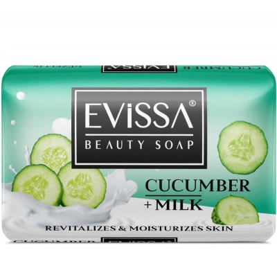 Мыло туалетное Evissa, огурец+молоко, 125 гр купить в отделе магазина Экономстрой