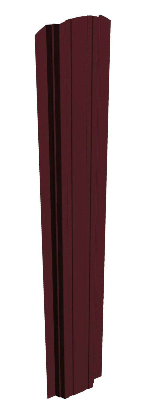 картинка Евроштакетник П-образный фигурный, односторонний, шоколадно-коричневый (RAL 8017),109х2000 мм от магазина Экономстрой