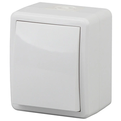 Выключатель 1 клавишный  IP54, 10А 250В, белый, открытой установки, 11-1401-01 ЭРА ЭКСПЕРТ