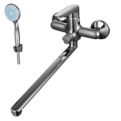 Смеситель для ванной и душа универсальный с длинным поворотным изливом, одноручный, Rossinka RS32-32
