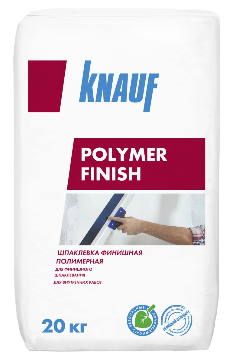 Шпатлевка полимерная Knauf Полимер Финиш, 20 кг купить в отделе Шпаклевки магазина Экономстрой