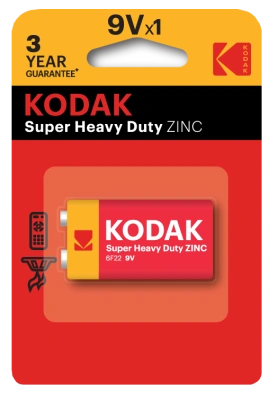 Батарейка солевая Kodak 6F22-1BL/Крона, 9V (1 шт) купить в отделе магазина Экономстрой