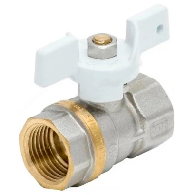 Кран шаровой латунный, ручка бабочка, внутренняя-внутренняя резьба, Aquasfera Standard 107-5142, PN40, 1/2" купить в отделе магазина Экономстрой