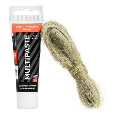 Комплект паста уплотнительная Мультипаста MasterProf ИС.131743, вода/газ, туба 25 г + лён купить в отделе магазина Экономстрой