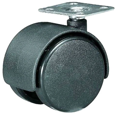 Колесная опора мебельная открытая фланец D=40 EDSON 090349