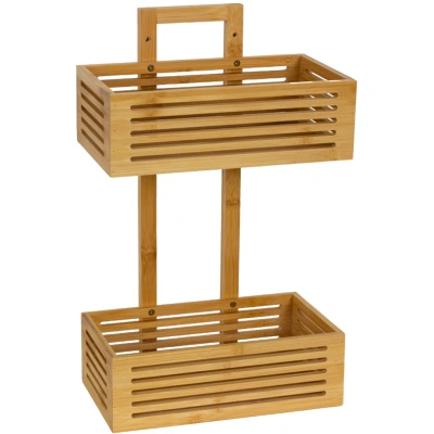 Полка бамбуковая, 2-ярусная купить в отделе магазина Экономстрой